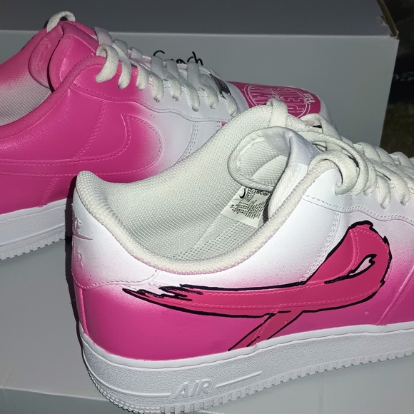 Nike Air Force 1 '07 Kay Yow Custom Made Women's Size 13.5 Men's Size 12 - Picture 2 of 12